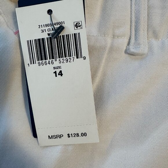 Polo Ralph Lauren White Chino Cotton Twill Shorts 14 NWT - Picture 5 of 12